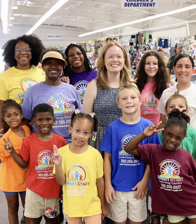 Lt. Governor with a group of children
